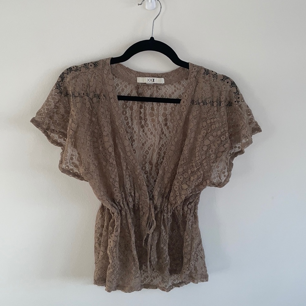 Forever 21 Lace Kimono Top
